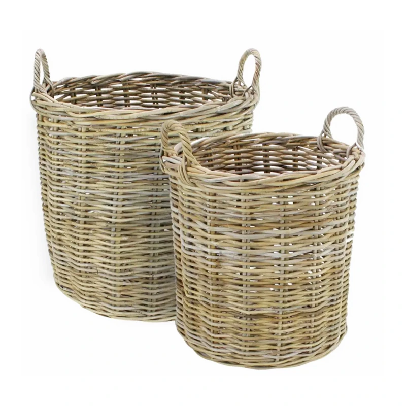 Round Kubu Rattan Baskets